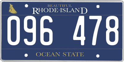RI license plate 096478