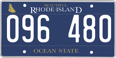RI license plate 096480