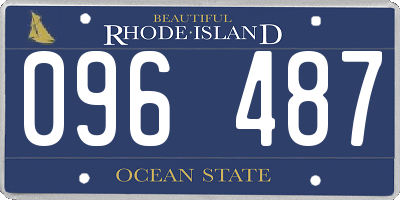 RI license plate 096487