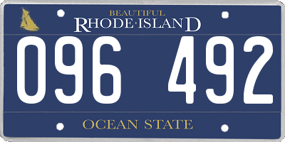 RI license plate 096492