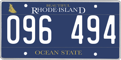 RI license plate 096494