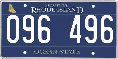 RI license plate 096496
