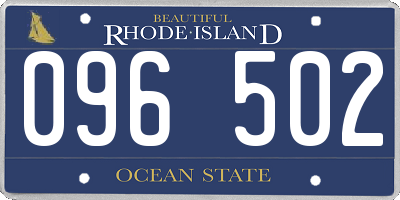 RI license plate 096502