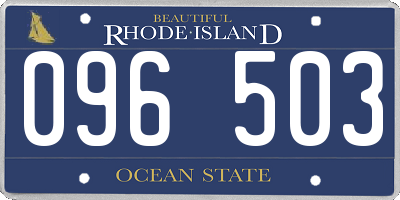 RI license plate 096503