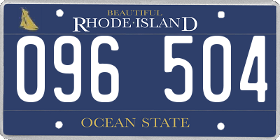 RI license plate 096504