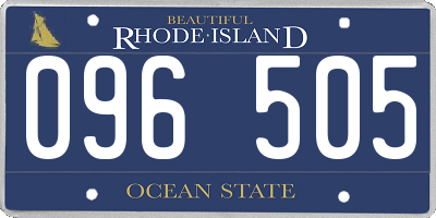 RI license plate 096505