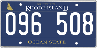 RI license plate 096508