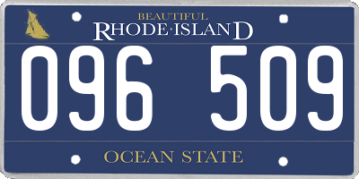 RI license plate 096509