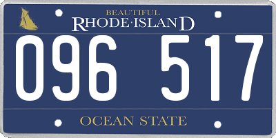 RI license plate 096517
