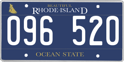 RI license plate 096520