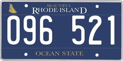 RI license plate 096521