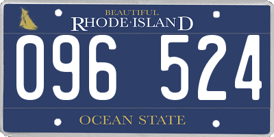 RI license plate 096524