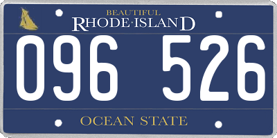 RI license plate 096526