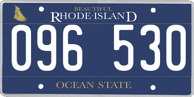 RI license plate 096530