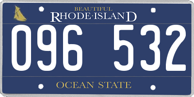 RI license plate 096532