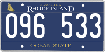 RI license plate 096533