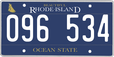 RI license plate 096534