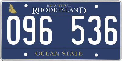 RI license plate 096536