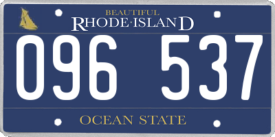 RI license plate 096537