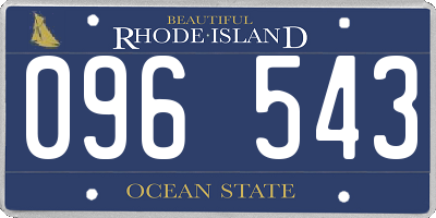 RI license plate 096543