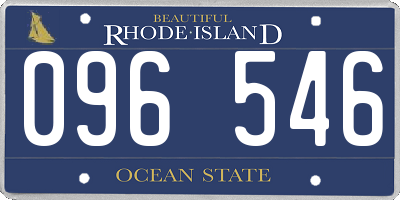 RI license plate 096546