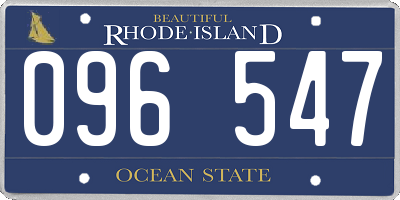 RI license plate 096547