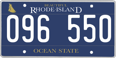 RI license plate 096550