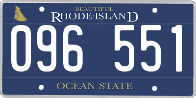 RI license plate 096551