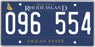 RI license plate 096554