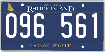 RI license plate 096561