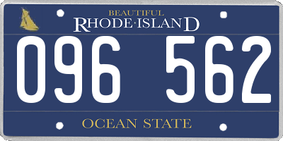 RI license plate 096562