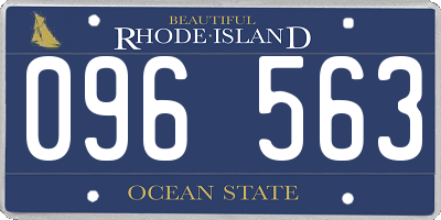 RI license plate 096563