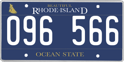 RI license plate 096566