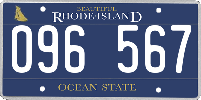 RI license plate 096567