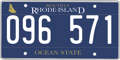 RI license plate 096571
