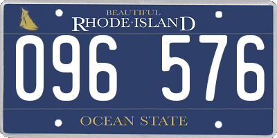 RI license plate 096576