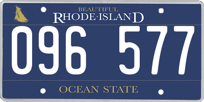 RI license plate 096577