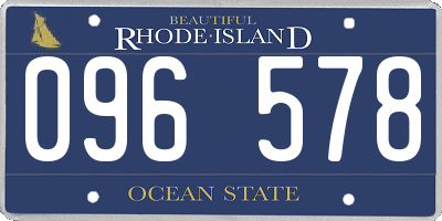 RI license plate 096578
