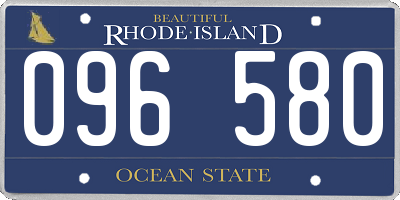 RI license plate 096580