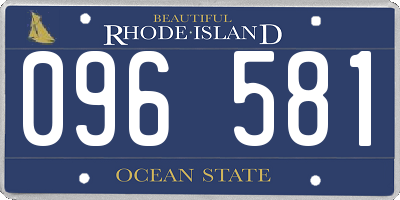 RI license plate 096581