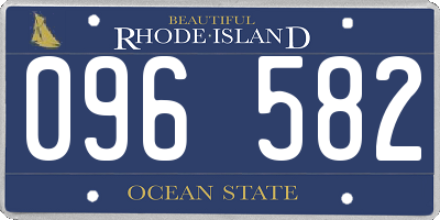 RI license plate 096582