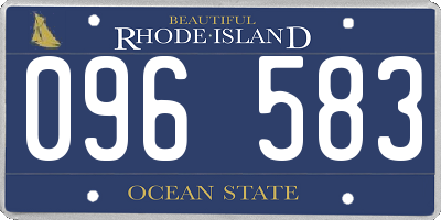 RI license plate 096583
