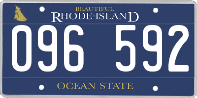 RI license plate 096592