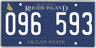 RI license plate 096593