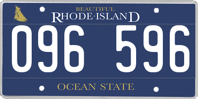 RI license plate 096596