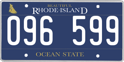 RI license plate 096599