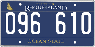 RI license plate 096610