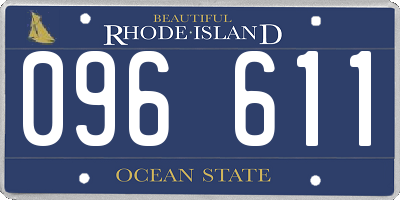 RI license plate 096611
