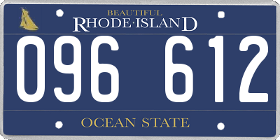 RI license plate 096612