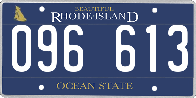 RI license plate 096613
